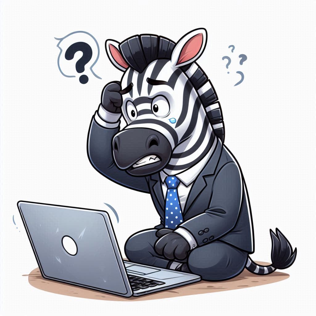 zebra that can't remember their password